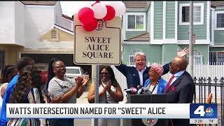 Intersection in Watts dedicated to activist Sweet Alice Harris