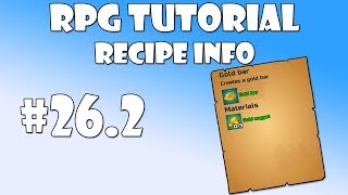 #26.2 Unity RPG Tutorial - Recipe info