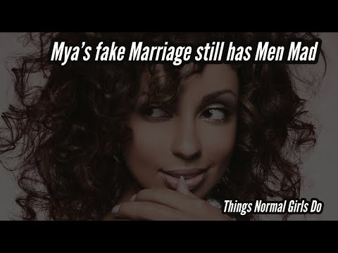 R&B singer MYA married herself and Men are still mad at the fake wedding and marriage.