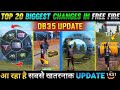 TOP 20 CHANGES IN FREE FIRE AFTER OB35 UPDATE | GARENA FREEFIRE MAX OB35 UPDATE FULL DETAILS #FFLIVE