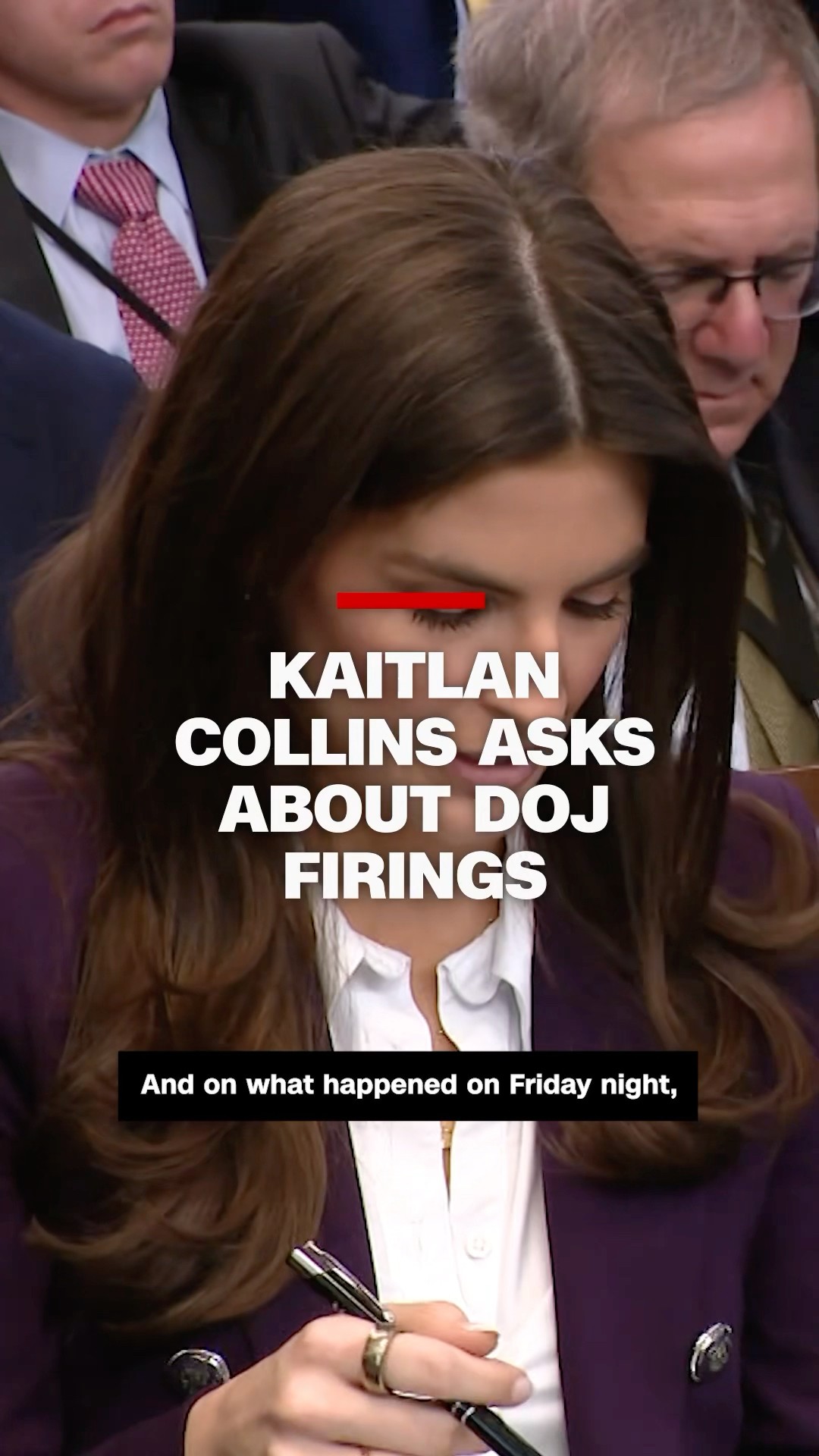 Kaitlan Collins asks about DOJ firings