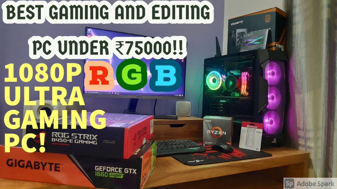 RYZEN5 3600x PC BUILD 1080P GAMING PC UNDER ₹75000 YouTube