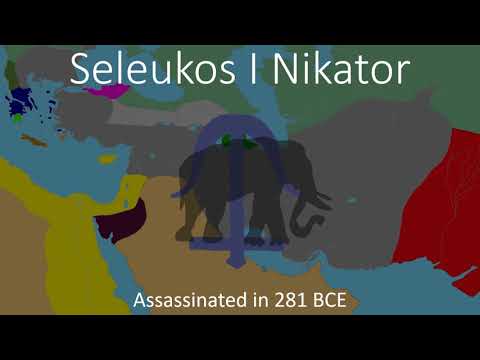 Seleukos I Nikator, assassinated in 281 BCE