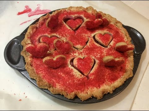 Strawberry & Raspberry Lattice Heart Pie (Perfect for Valentine's Day)