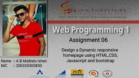 Design a responsive homepage | Web Project | Task 06 | 1st Year | Java Institute