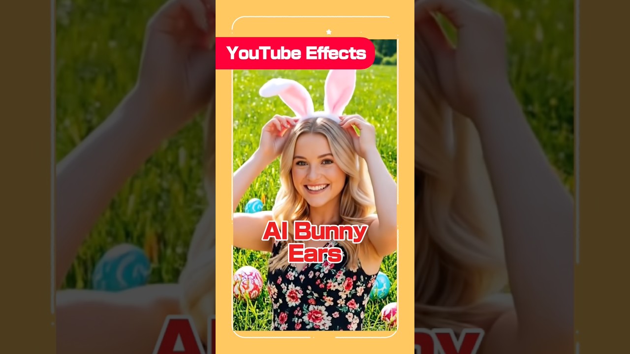 AI Bunny Ears 🐰 | YouTube Effects #Easter #AI #effects #Spring