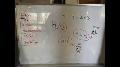 Order of operations with positive and negative integers