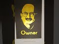 ✨ Paper Cutting Portrait Gift 🎁 | Walson Colours Owner | #Shorts @ganarajaartinstitute