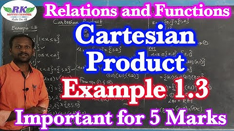 TN 10th Maths|Relations and Fuctions|Cartesian Product|Example 1.3|In tamil