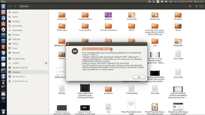How To Mount Windows Drive In Ubuntu Linux