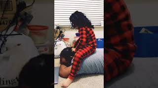 Head Massage For Daddy Father-Daughter