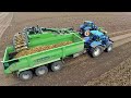 Potato Harvest | New Holland T7.220/T7030 / AVR Apache 4 row trailed potato harvester | Van Pagée