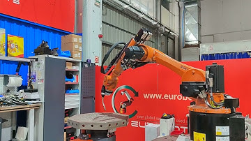 KUKA KR22 with KRC4 controller, 2 axis table and Fronius TPSi welding machine
