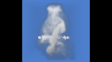 3D Navier Stokes Solver and Volumetric Rendering for Physically Based Simulation of Smoke