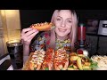 MUKBANG | Домашние Хот доги, картофель, салат | Homemade hot dogs не ASMR