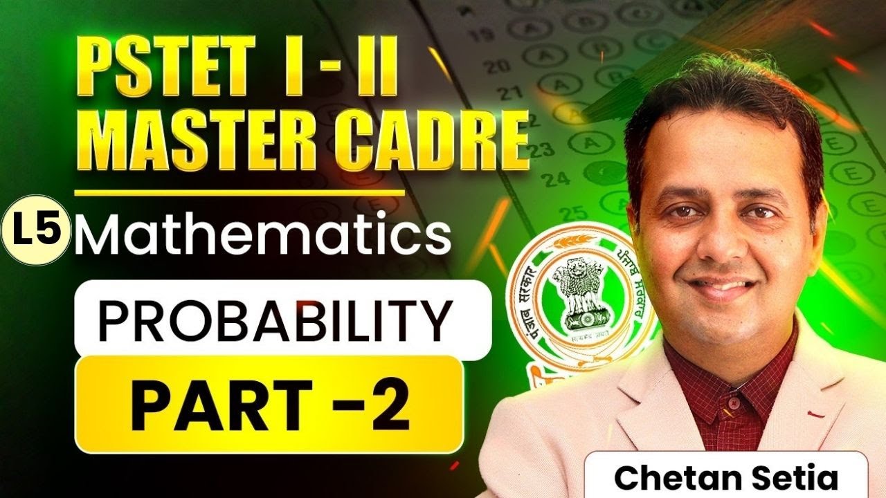 Probability Part-2  || PSTET 2026 Paper 1 & 2  || Master Cadre || Maths || Important Questions