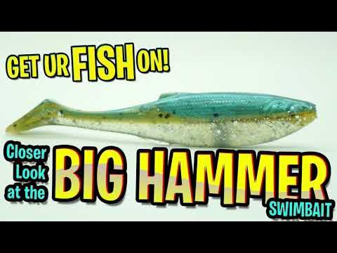 Closer Look at the BIG HAMMER Largemouth Bass FIshing Swimbait 