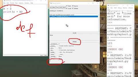 Пошаговое выполнение кода python в IDLE :: DEBUG ON [OFF]