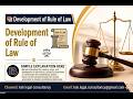 Development of Rule of Law