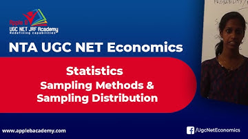 NTA UGC NET Economics - Statistics - Sampling Methods & Sampling Distribution