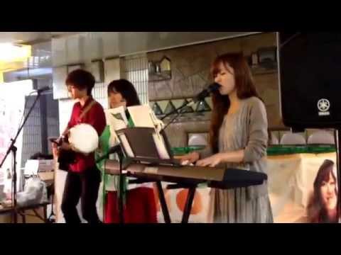kaho*&エソラビト菜々子&森下邦太「WAになっておどろう（V6カバー）」2014/9/20@戸塚フェスカフェ/合同ステージ