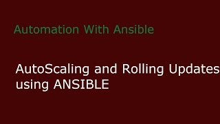 AWS Auto Scaling Rolling update using Ansible