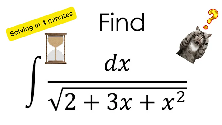 Integral when there is a radical in the denominator... in 4 minutes