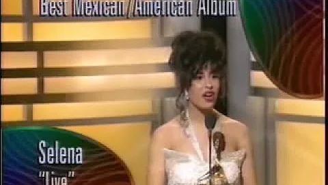 Selena winning a Grammy Award - March 1st, 1994