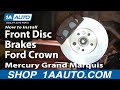 How to Replace Front Brakes 1998-2002 Mercury Grand Marquis