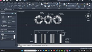 Front elevation and Plan in full section of 33kv to 400v 3PH TRANSFORMER in AutoCAD Electrical