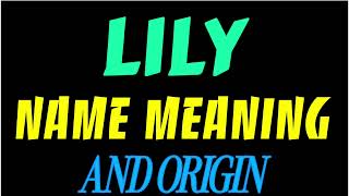 What does the name LILY mean LILY meaning in english Meaning of name LILY