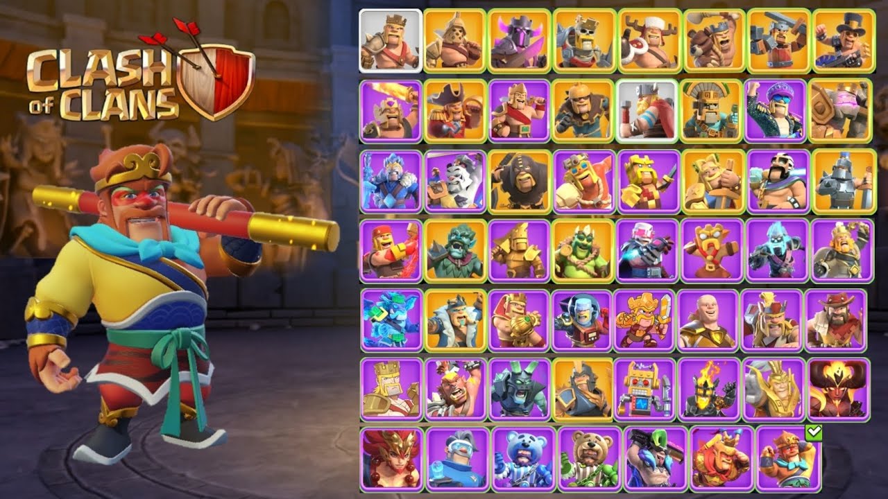 👑🗡️All Barbarian King's Skins and Welcome Animations | Clash of Clans