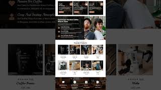 ☕ Coffee Shop Website Template | React Demo 🔥
