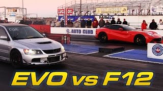 Evo Takes On Ferrari F12