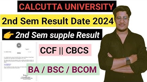 Cu 2nd sem Result 2024 | CCF | cu 2nd Sem supple result | BA /BSC / Bcom 2nd sem  Result Notice 2024