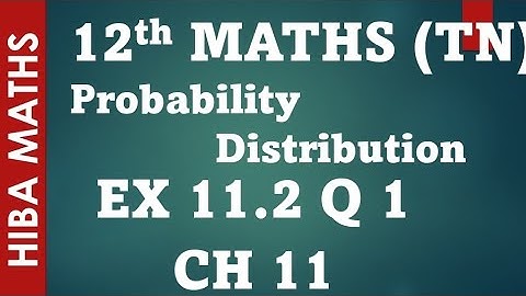 12th maths chapter 11 exercise 11.2 question 1 probability distribution tn syllabus