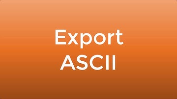 IMPORT EXPORT   EXPORT ASCII