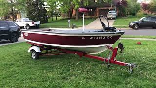 14’ 4” Alumacraft custom fishing boat walk-through