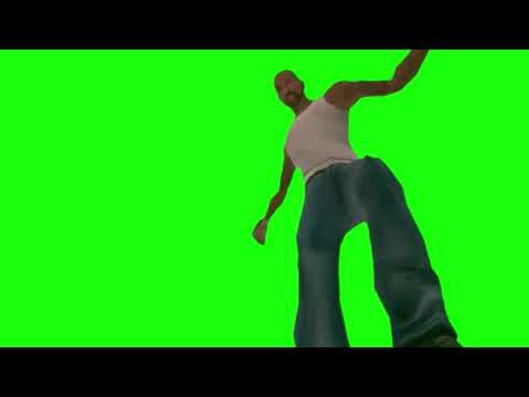 POV CJ kicks you in the face (GTA San Andreas CJ) - Green Screen