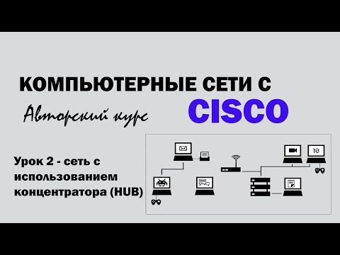 Компьютерные сети с CISCO - УРОК 2 из 250 - Сеть с использованием концентратора (HUB)