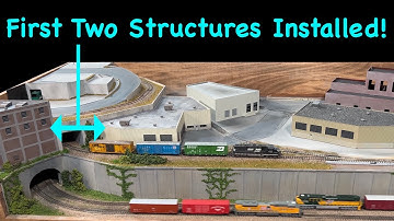 First Structures Installed // 2x4 N Scale Layout