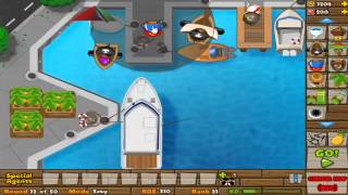 Bloons Tower Defense 5 Track Dockside Easy Mode