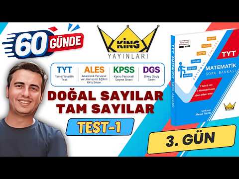 DOĞAL SAYILAR VE TAM SAYILAR | TEST-1 | 1.GÜN | 60 GÜNDE KİNG TYT MATEMATİK ÇÖZÜMLERİ | 2027 #king