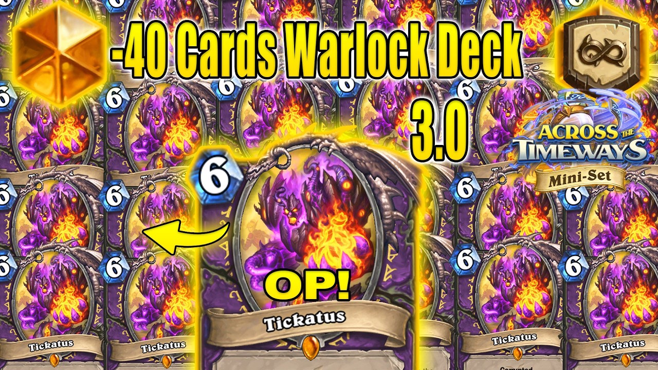 Rin Azari -40 Cards In 1 Game! Control Warlock 3.0 | Across the Timeways Mini-Set | Hearthstone