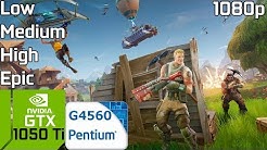 Low End Pc Fortnite Battle Royale Intel Pentium G4560 Hd610 - fortnite battle royale pc test fps low medium high epic with gtx 1050 ti intel pentium g4560 duration 11 16