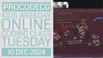ProCodeCG Kids Weekday Coding Class - Tuesday - 10 Dec 2024