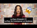 La peur dinvestir  la peur de commencer un business