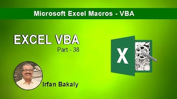 Excel Macros Creating Function Part 38 by Irfan Bakaly