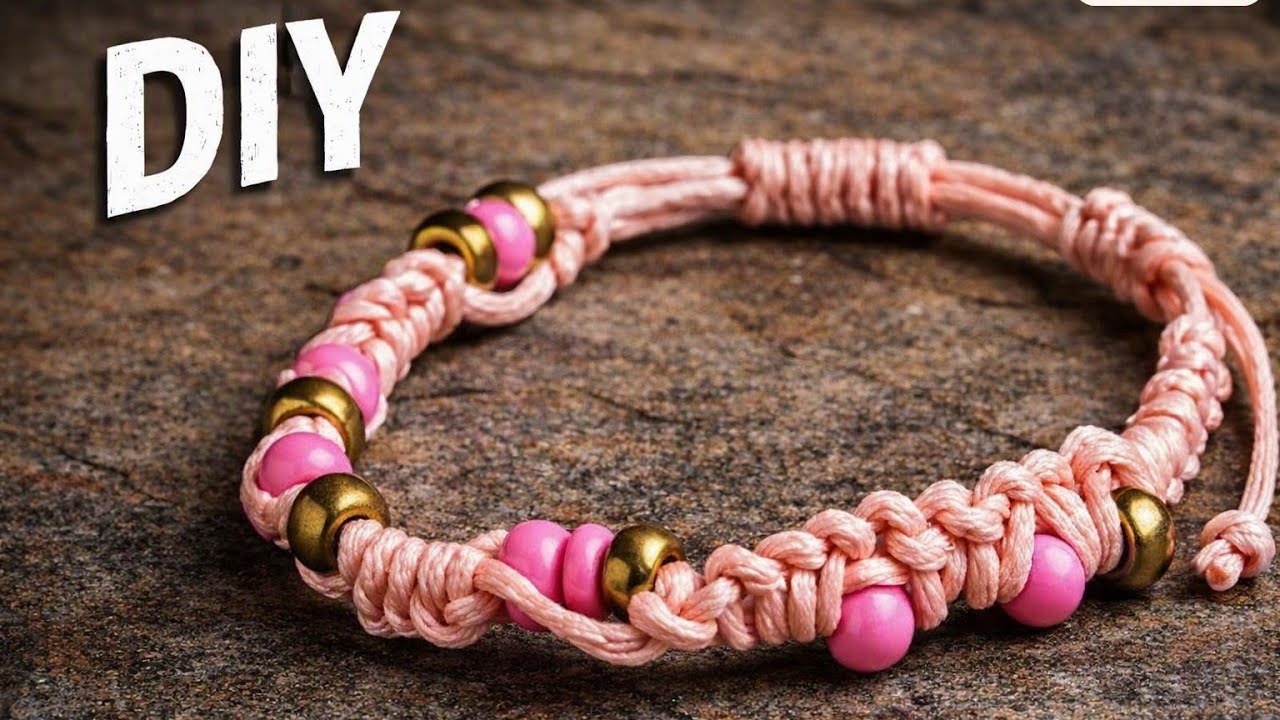 DIY Beaded Macrame Bracelet | Easy & Elegant Handmade Jewelry - YouTube