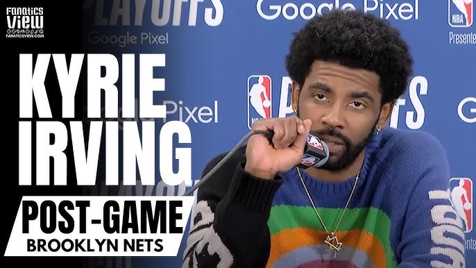 Kyrie Irving at the podium with his kids after the win vs Raptors, Postgame  Interview 🔥 